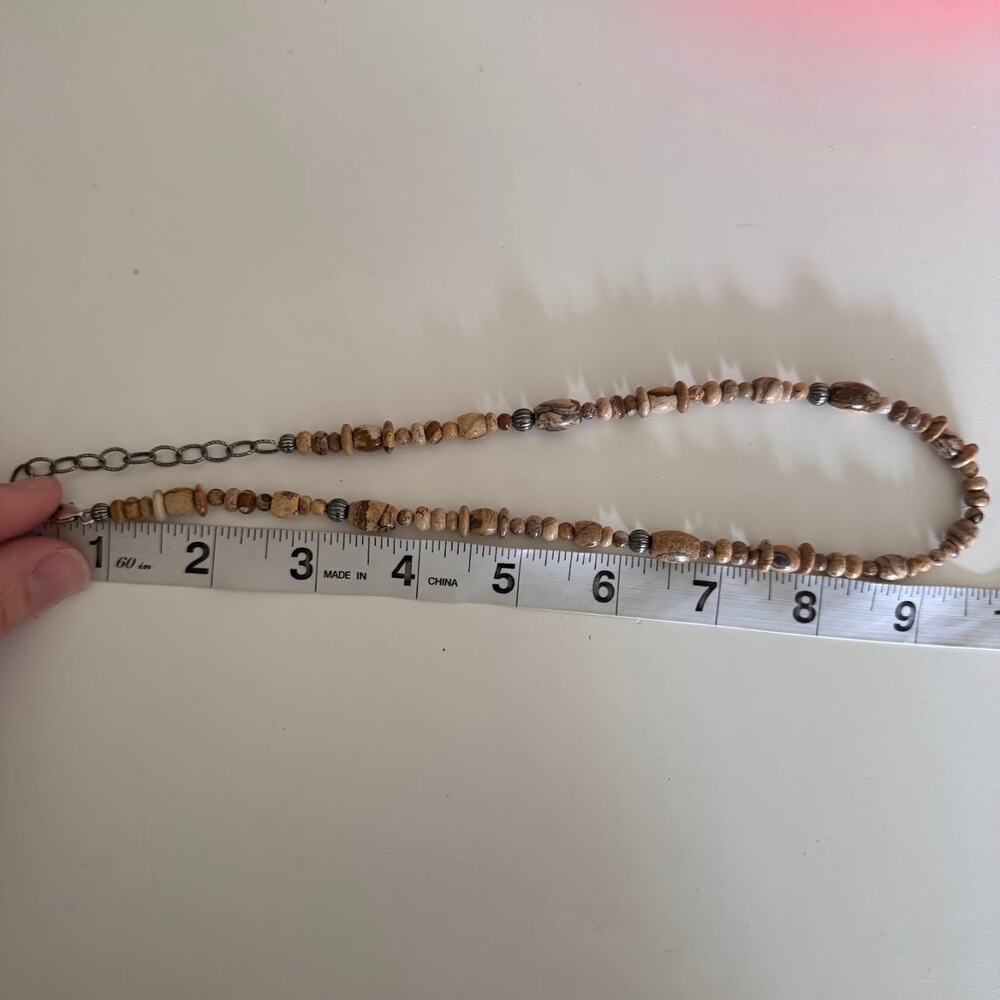 Carolyn Pollack American West 925 Sterling Jasper Beaded Necklace New - Picture 5 of 7